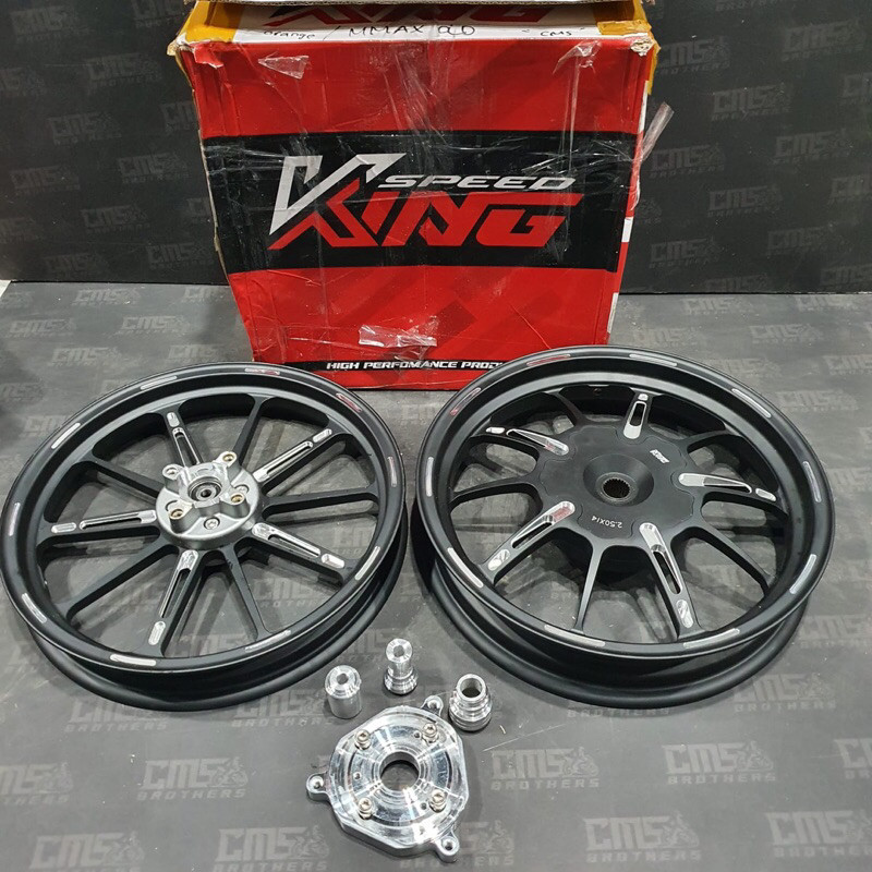 Jual Velg Velek King Speed Aluminium CNC Yamaha Aerox 155 Hitam Shopee Indonesia