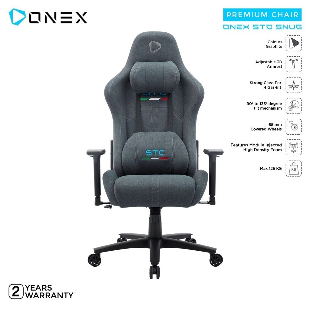 Jual ONEX STC SNUG SERIES GAMING CHAIR - GRAPHITE | Shopee Indonesia