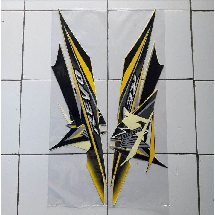 Jual STICKER STRIPING LES POLET BODI MOTOR HONDA REVO LAMA TAHUN 2008 ...