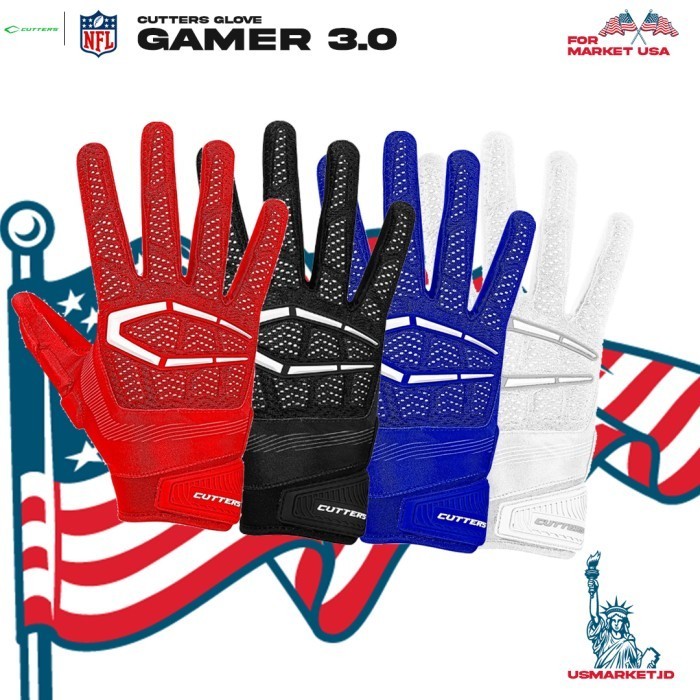 Jual Sarung Tangan American Football Gloves Cutters S652 Gamer 3.0 Gloves Hitam L Shopee Indonesia
