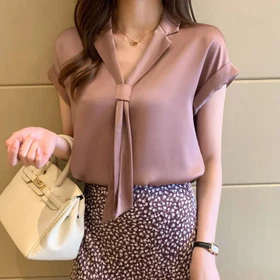 Blouse Wanita Style Korea Model Hyesun Lengan Pendek Atasan Polos Basic Casual Jumbo Big Size