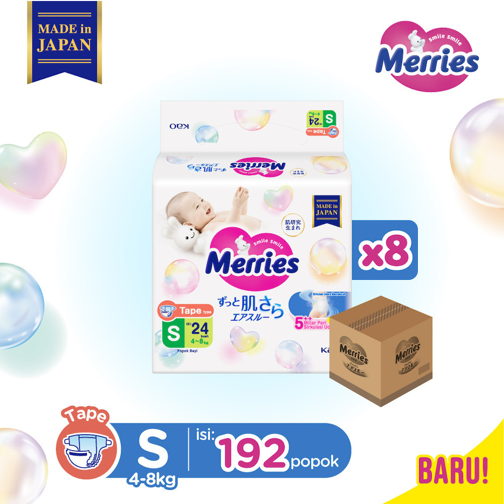 Jual Merries Premium Popok Bayi Perekat S 24 Carton | Shopee Indonesia