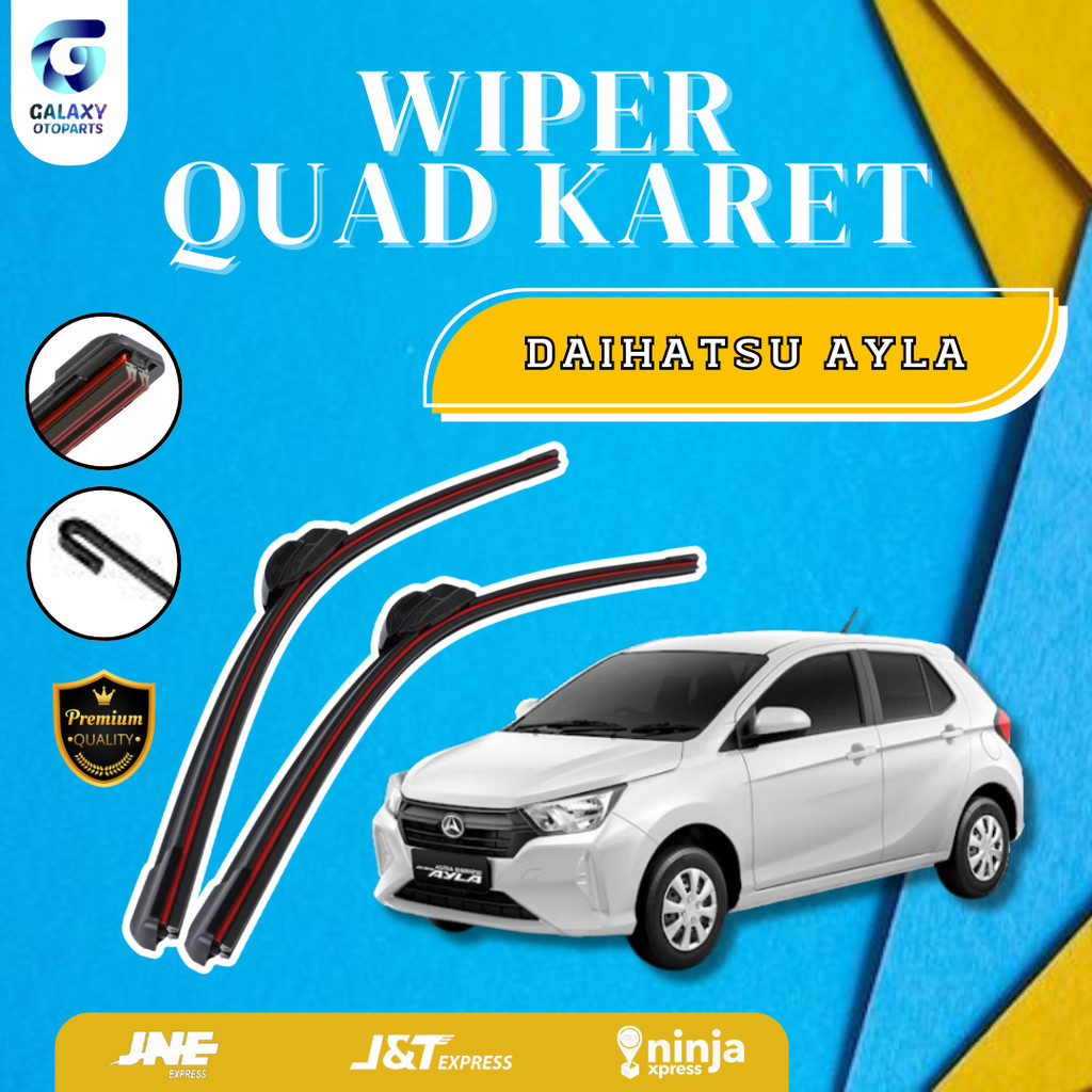 Jual Wiper Quad Blade Mobil Daihatsu Ayla Model 4 Lapis Karet 1 SET ...