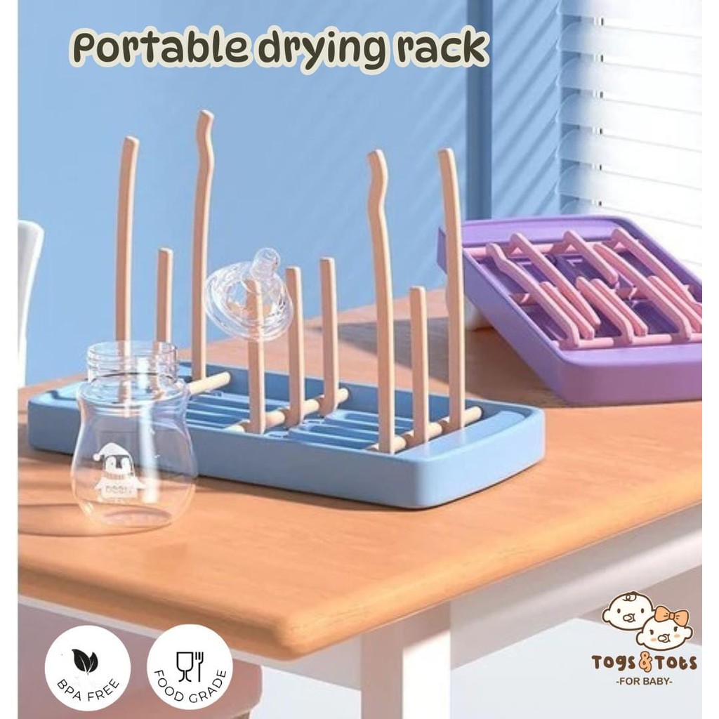 Jual ( OTH566 ) Rack Rak Pengering Botol Susu Bayi Lipat Portable ...