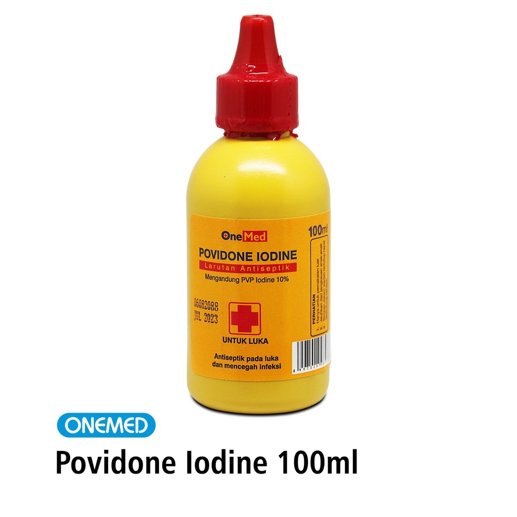 Jual ONEMED Povidone Iodine 100 ML - Larutan Antiseptik SL | Shopee ...