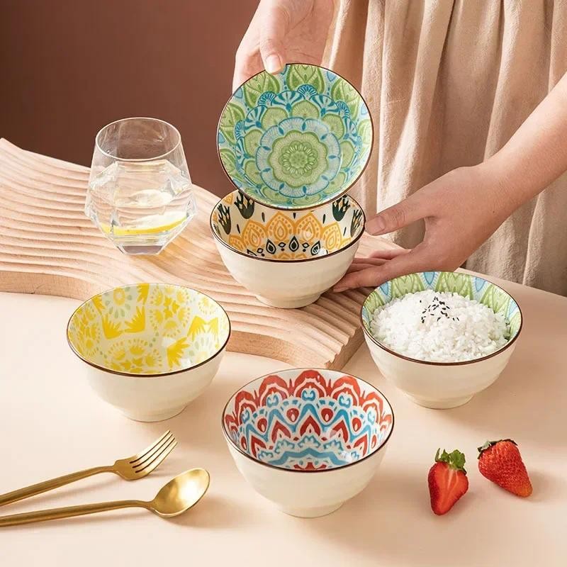 Jual 4.5 Inch Tall Bowl Anti-Scalding Rice Bowl Porridge Soup Bowl ...