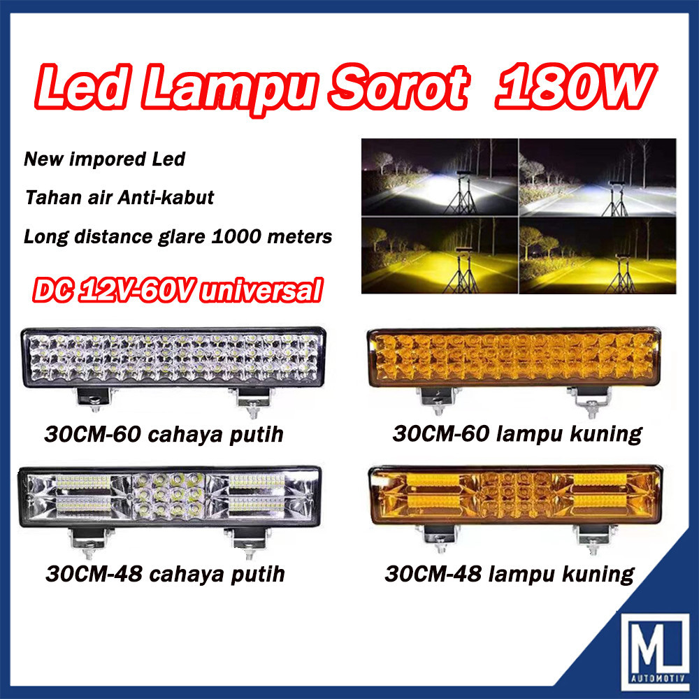 Jual KOLAHA_KASIMAN - LAMPU SOROT 60LED 120W 12V-60V LED LIGHT BAR SPOT ...