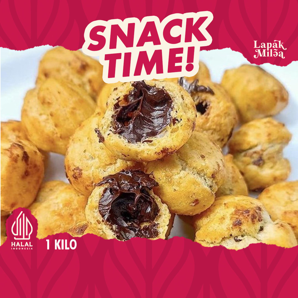 Jual [1 KILO] Soes Kering / Sus Kering Isi Aneka Rasa Coklat Strawberry ...