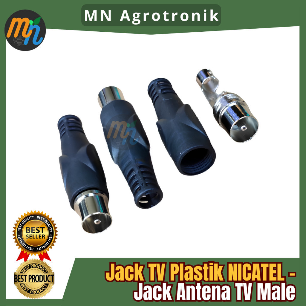 Jual Jack Tv Plastik Nicatel Jack Antena Tv Male Shopee Indonesia