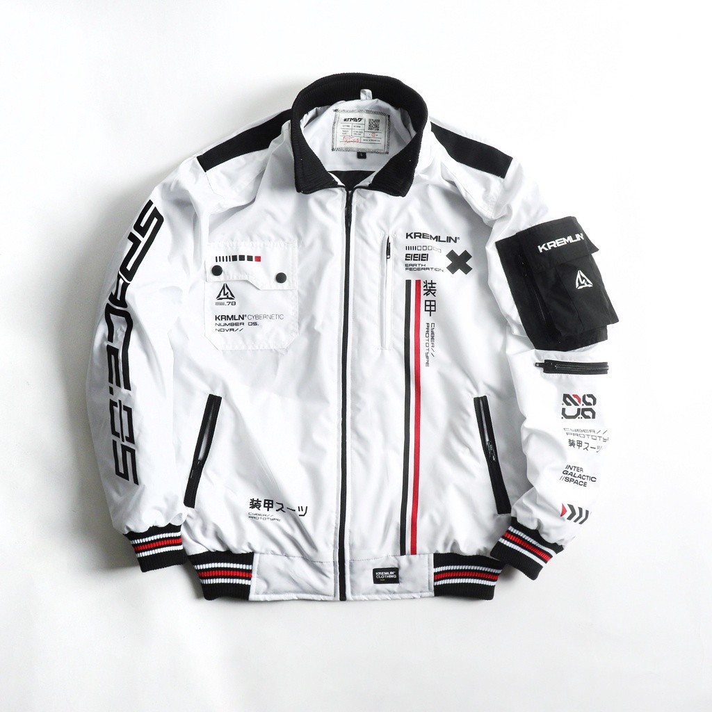 Jual KREMLIN Bomber Jacket Space Putih - NOVA (COD) | Shopee Indonesia