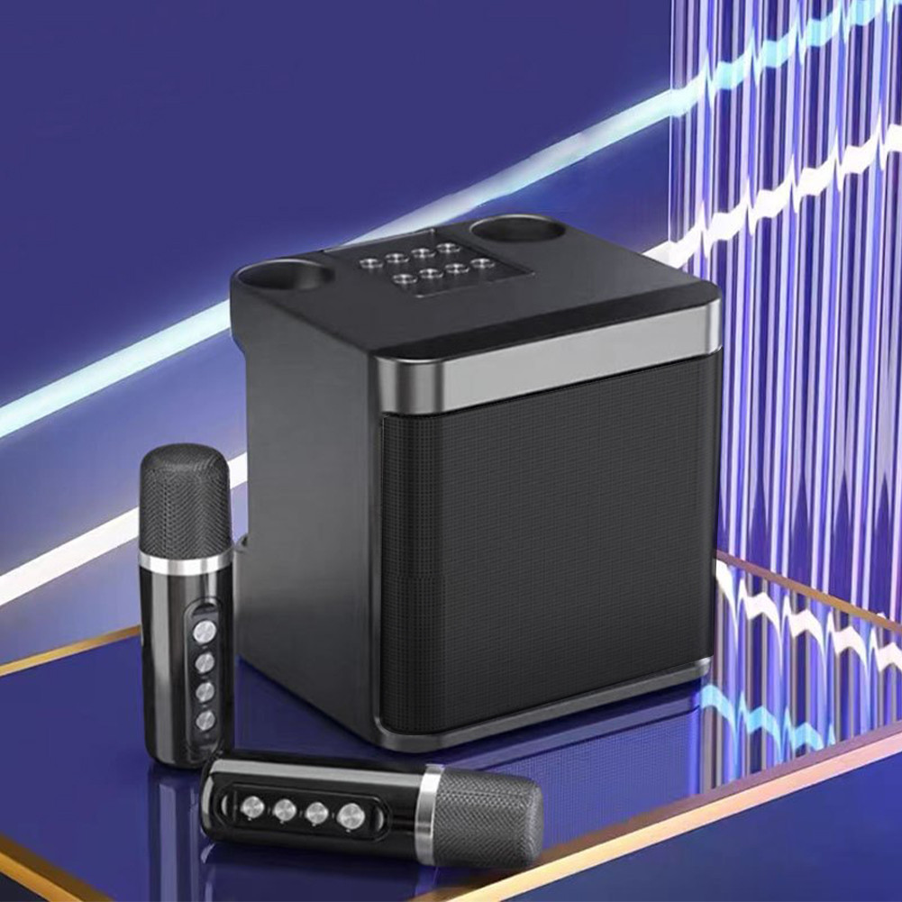 Jual YS203 Wireless Bluetooth Karaoke Speaker 2 mic Speaker 3D Stereo ...