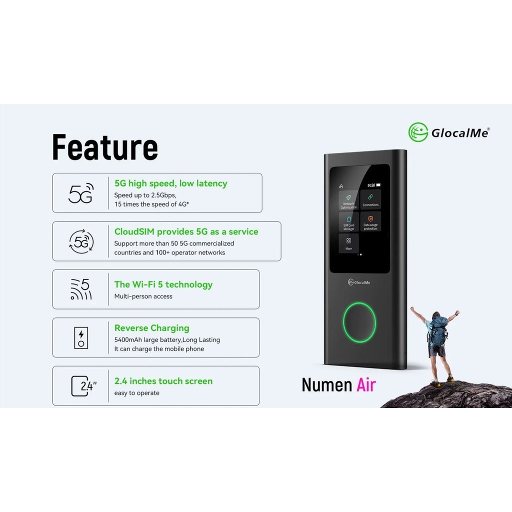 Jual GlocalMe U50 Numen Air 5G Global Freq Router High Speed Portable ...