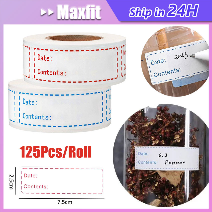 Jual 1/5Roll Stiker Tanggal Kadaluwarsa Waterproof Isi 125/625pcs ...