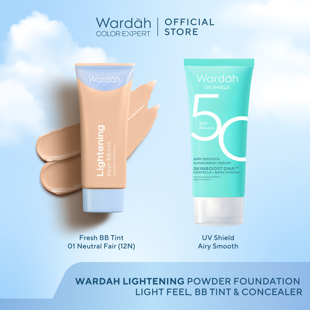 Paket Wardah UV Shield Airy Smooth + Lightening Fresh BB Tint