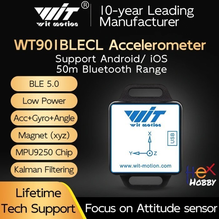 Jual Witmotion Bluetooth Wt901blecl Ble 5 0 Low Consumption 3 Axis High