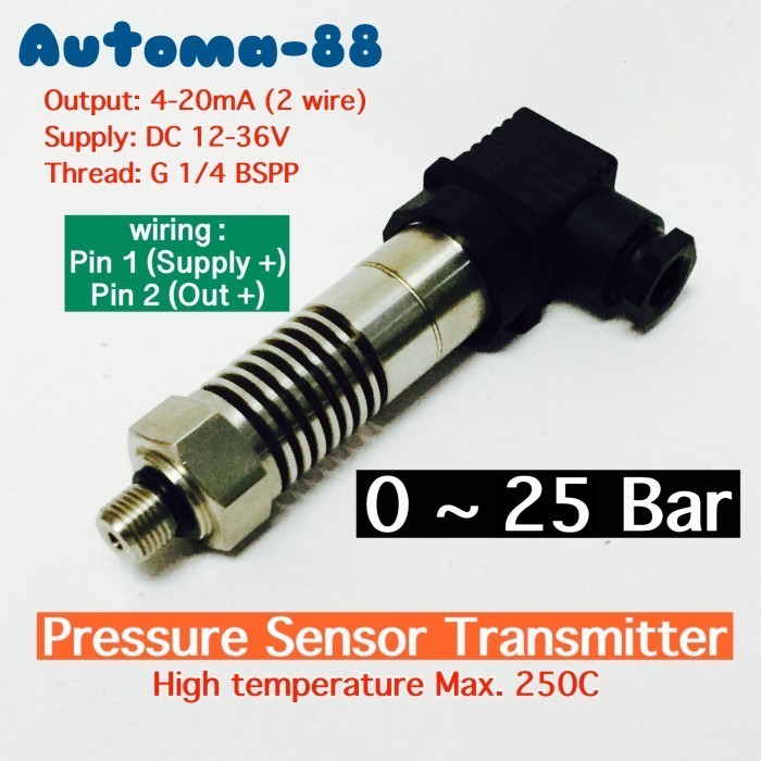 Jual MN08 High Temperature Pressure Transmitter 0-25Bar 25 Bar 4-20mA ...