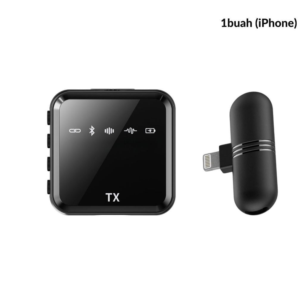 Wireless Lavalier Microphone Compatible with iPhone/iPad/Android  Phone/Laptop Plug-Play Lapel Clip-On Mic with Noise Reduction for Video