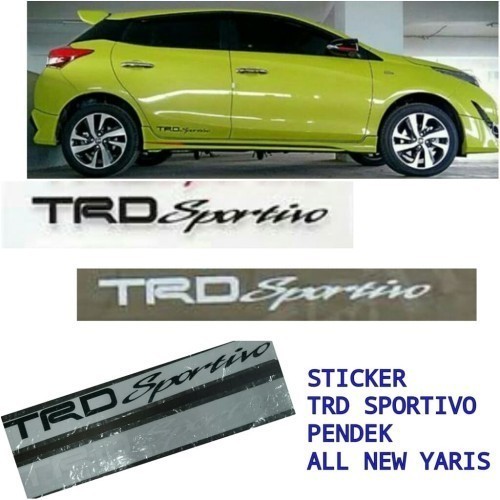 Jual Sticker body TRD Sportivo pendek HITAM | Shopee Indonesia