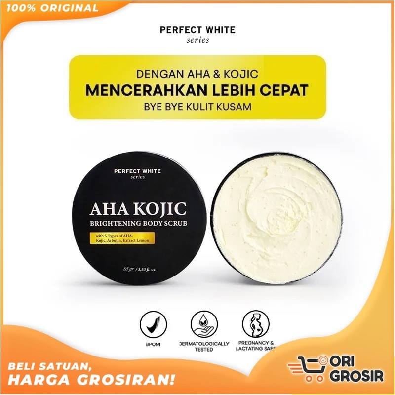 Jual Perfect White Aha Kojic Brightening Body Scrub 85gr Lulur