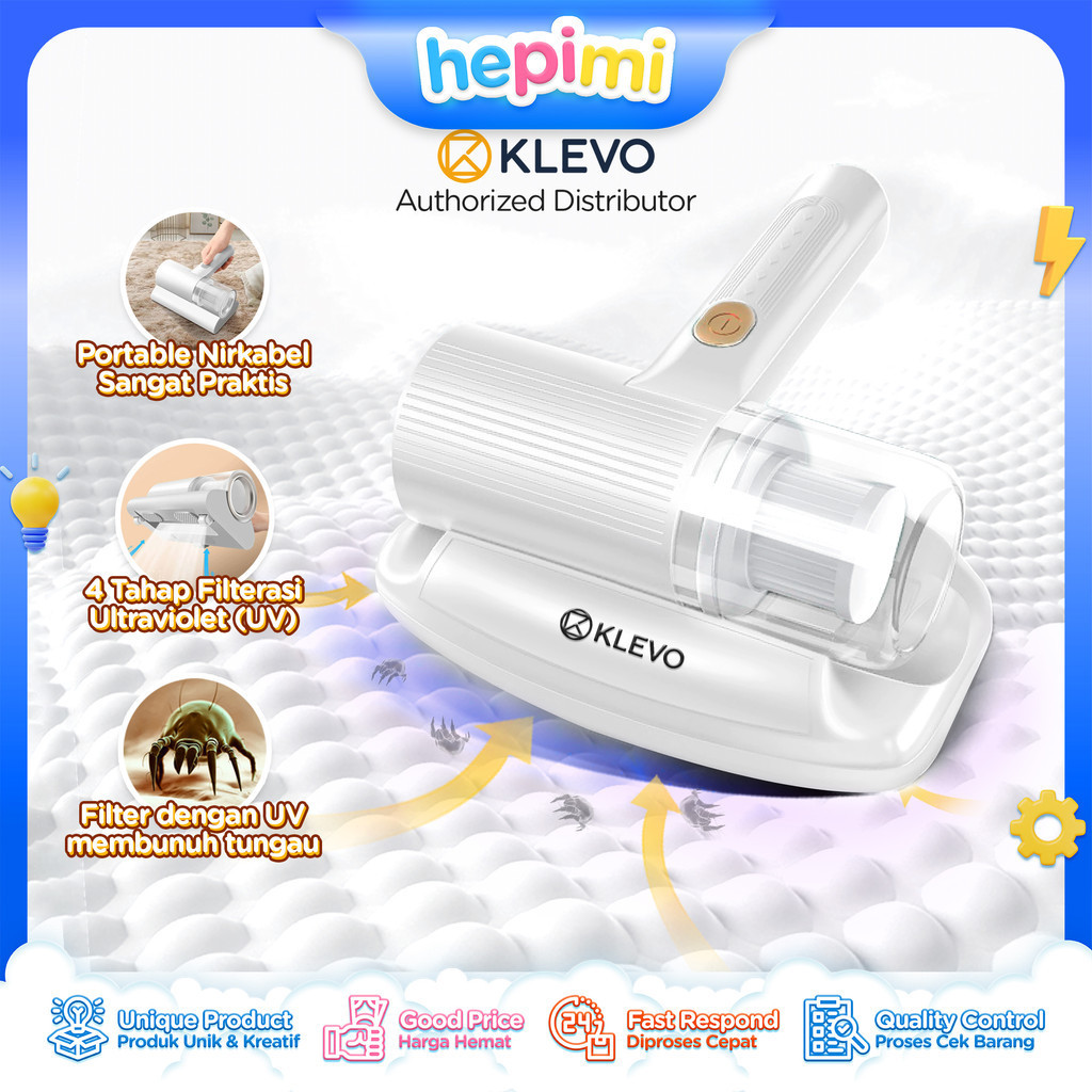 Jual KLEVO RELUX VACUUM CLEANER UV Mini Portable Penyedot Debu Anti ...