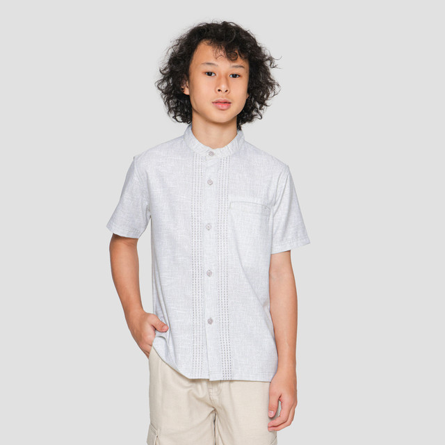 Nevada Solid 20S With Bear Embro 6B Kaos Henley Anak Laki-Laki main image 1