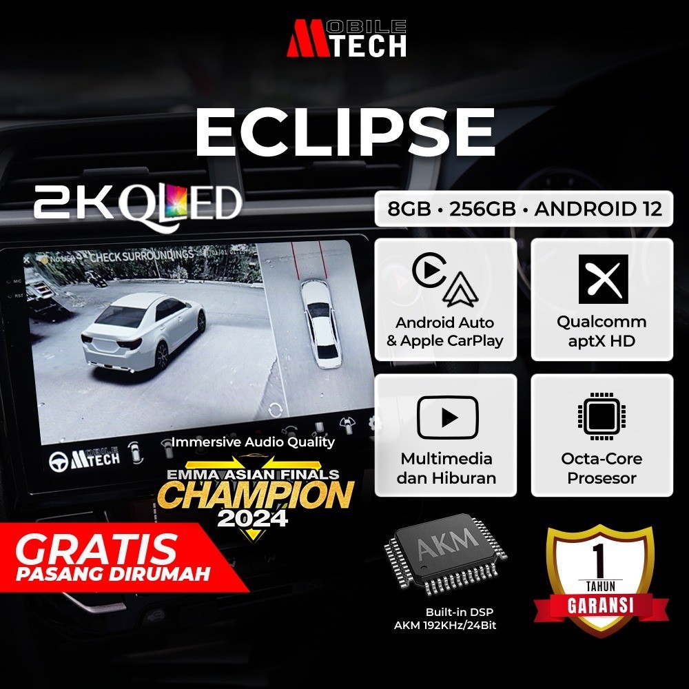 Jual MobileTech Head Unit Mobil Android 12 RAM 8+256GB Support AVM ...