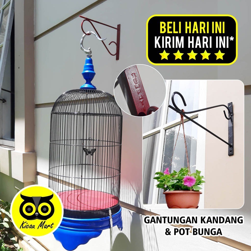 Jual Guninco Gantungan Dinding Pot Siku Cantolan Sangkar Burung Pot Bunga Gantung Dekorasi Kecil