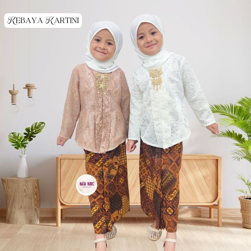 Jual Baju Adat Kebaya Setelan Anak Kartini / Kartini Lengan Panjang Rok ...