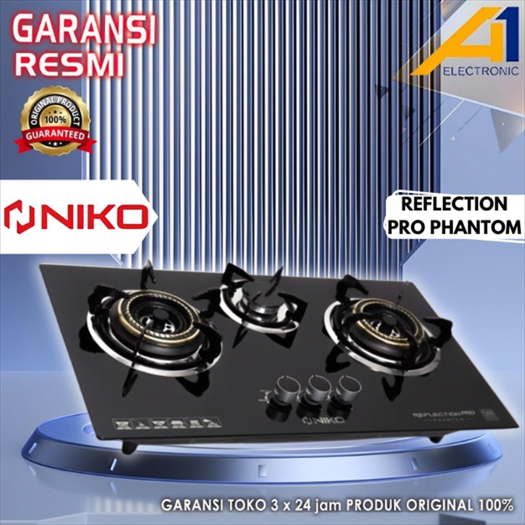 Jual Niko Kompor Gas Tanam Reflection Pro Phantom Tungku Kaca