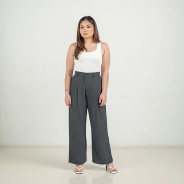 Tutuloph Basic Long Kulot V3 Kulot Celana Karet Kantor Highwaist Pants Flowy Pants All Size