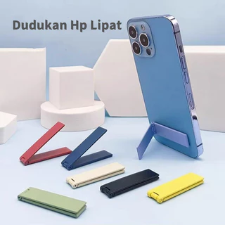 Dudukan Hp Lipat Logam Ultra Tipis 2 In 1