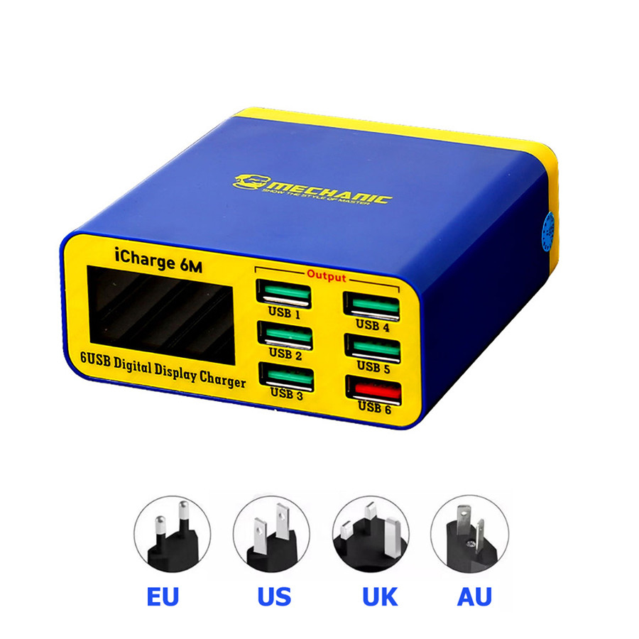Jual MECHANIC icharge 6M QC 3.0 USB multi port charger Mobile phone ...