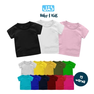 Jns Kaos Polos Bayi & Anak Untuk Usia 6 Bulan-8 Tahun Bahan Katun Combed 30s