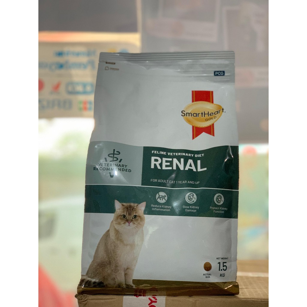 Jual makanan kucing SMARTHEART CAT GOLD RENAL 1.5Kg Rekomendasi ...