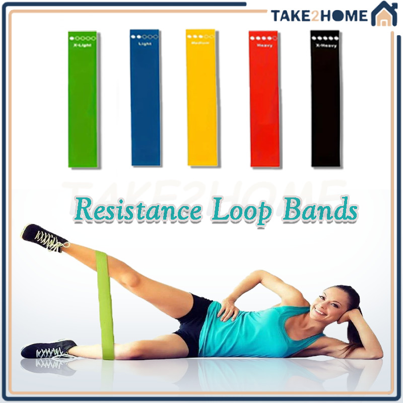 Resistance Loop Bands / Karet Yoga / Elastis Fitness Karet Exercise Workout / Resistance bands karet latihan