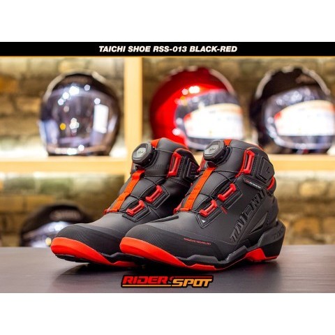 Jual Sepatu Riding Taichi RSS-013 Drymaster Black Red Riding Shoes Ori ...