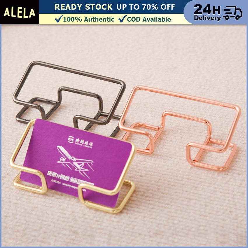 Jual Stand Card Holder Tempat Display Kartu Nama Meja Besi Unik ...