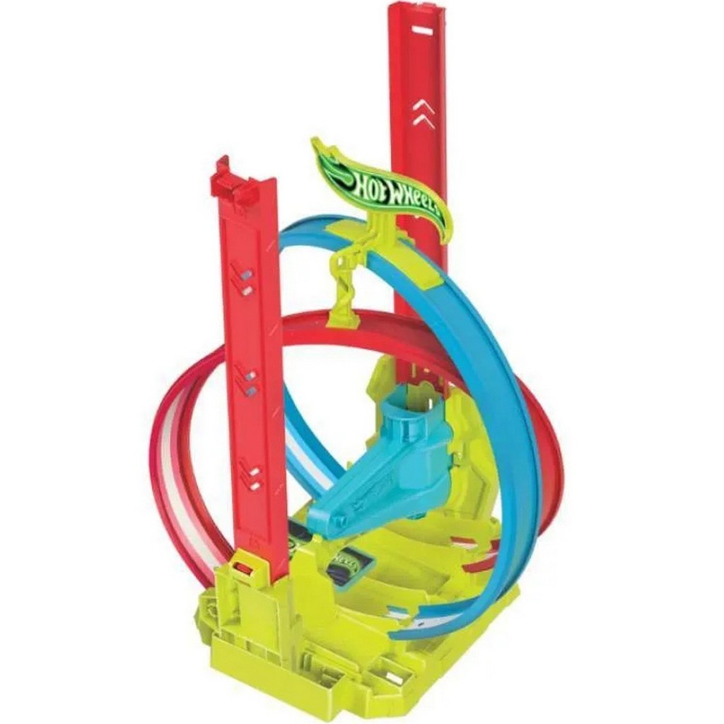 Jual Mattel Hot Wheels HPC05 Neon Speeders Laser Stunt Slumway Track ...