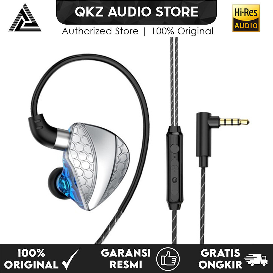 Jual QKZ Hi6T Dynamic Earphone Hi-Res HiFi Stereo Surround Music In Ear ...