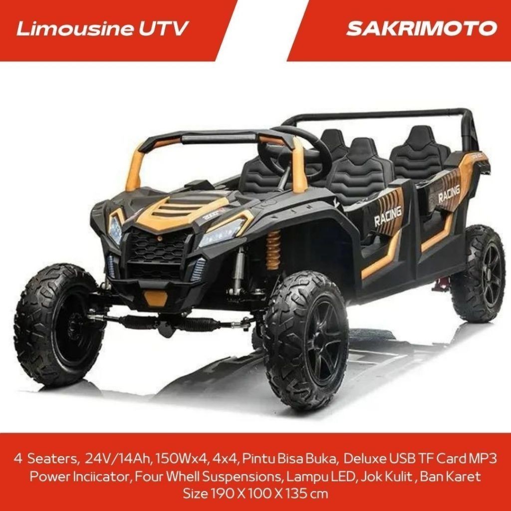 Jual PROMO SPESIAL Mainan Mobil Aki Anak Limousine UTV NKYZ 066C 24V ...