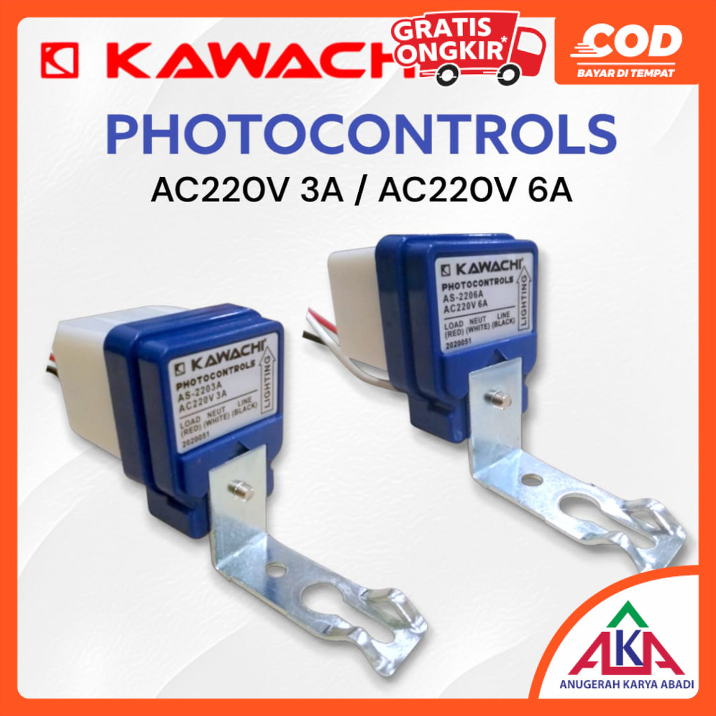 Jual Kawachi Sensor Cahaya Photocell Photocontrols Fotosel Saklar Lampu Otomatis A A