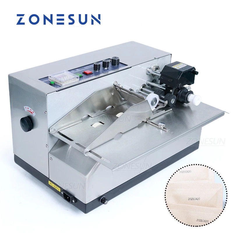 Jual ZONESUN Ink Roll Coding Machine Continuous Coder Card Printer ...