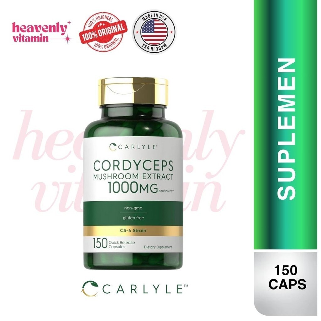 Jual Carlyle Cordyceps Mushroom Extract 1000 mg CS-4 Strain - 150 ...