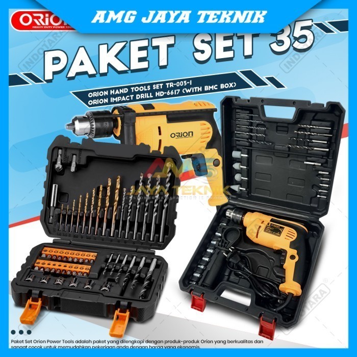 Jual Paket Set Impact Drill HD-6617 - Hand Tools TR-003-1 High Quality ...