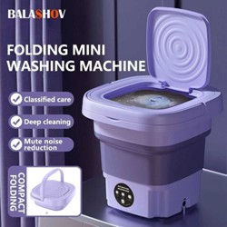 AH - BALASHOV Mesin Cuci Mini Lipat Portable Foldable Washing Machine 9L - MLSC-01