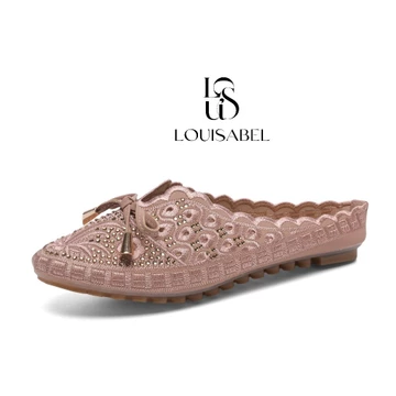 LOUISABEL Lace Ballerina Ribbon Sepatu Flat Shoes Loafer Wanita LSB JN337