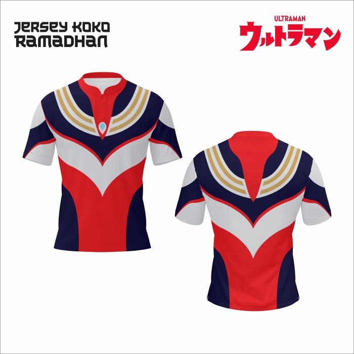 Baju Koko Ramadhan Printing Ultraman Tiga