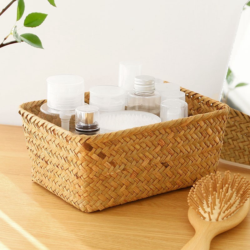 Jual Breakfast Woven Storage Basket Piic Basket Laundry Box Home ...