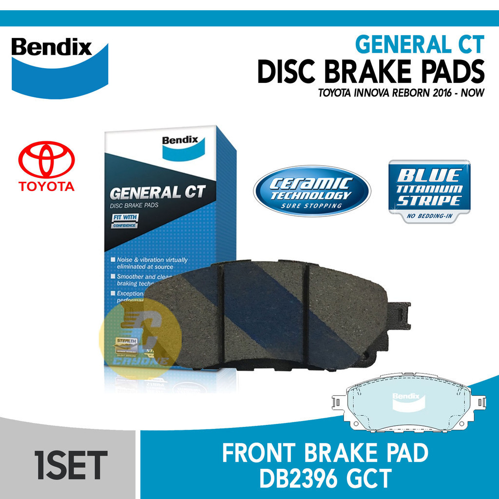 Jual BENDIX Brake Pad Kampas Rem depan TOYOTA INNOVA REBORN GCT DB2396 ...
