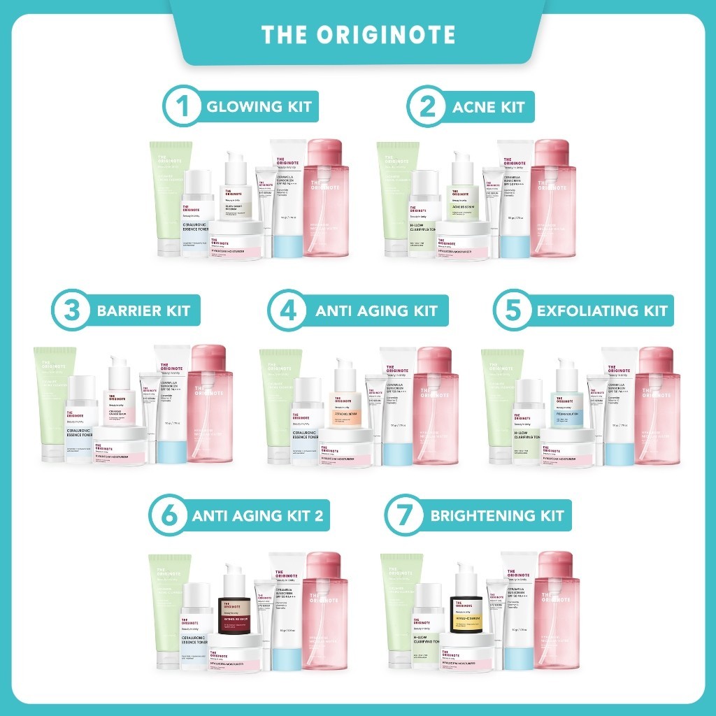 Jual The Originote SPECIAL BUNDLE 7in1 KIT : ACNE KIT, GLOWING KIT ...